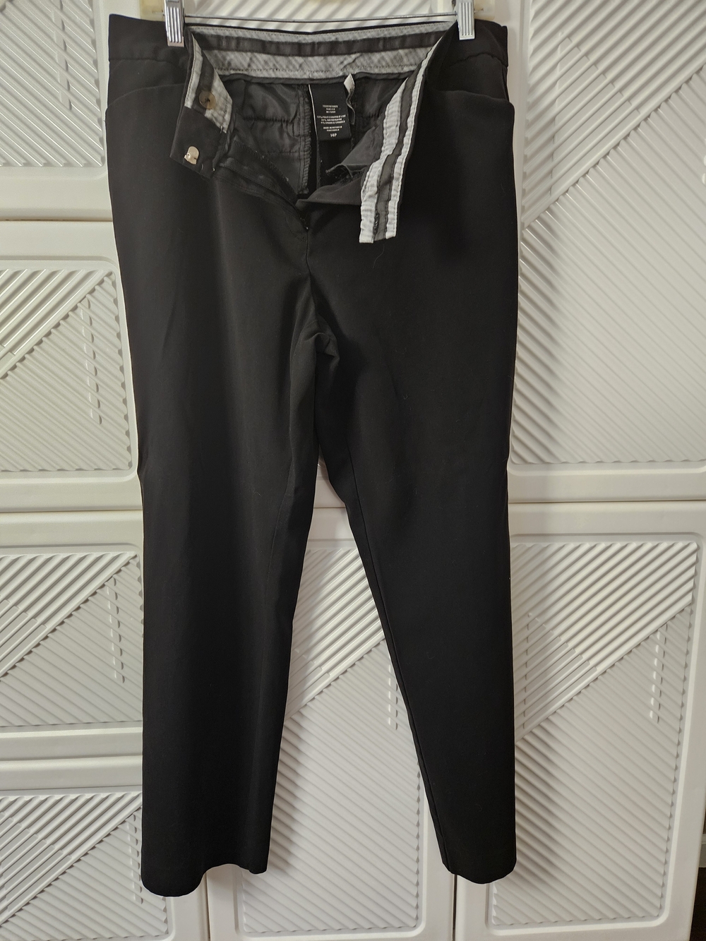 Women's 14 Petite Black Trousers - Classic Tailored Fit